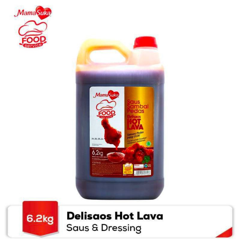 

Mama Suka Saos Sambal Pedas Delisaos Hot Lava 6,2kg