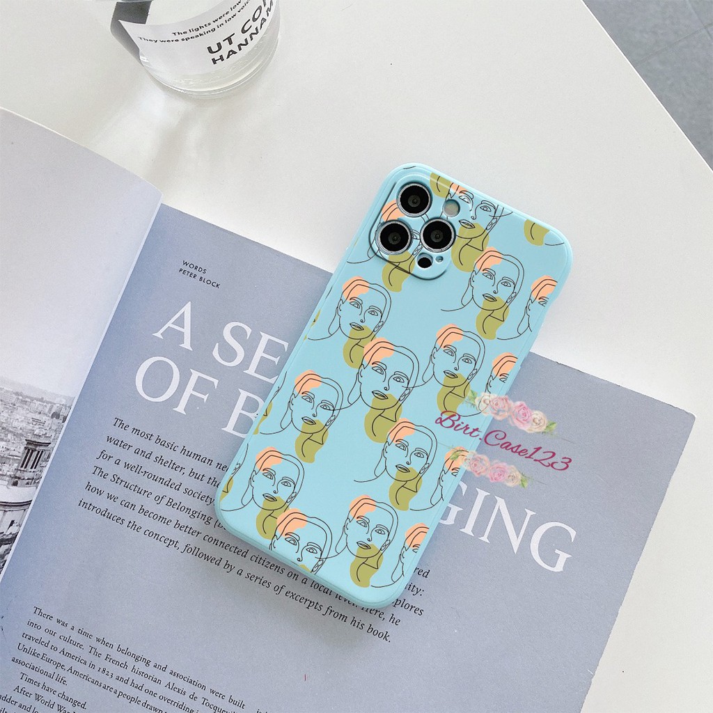 CASE CASING SOFTCASE SILIKON MACARON PELINDUNG KAMERA FACE DRAWING OPPO VIVO SAMSUNG XIAOMI REALME IPHONE ALL TYPE BC6022