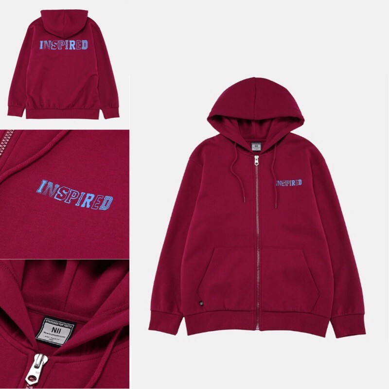 Jaket NII Original "Inspired" Full Zipper Hoodie p.2 Purple NII-JKT-02