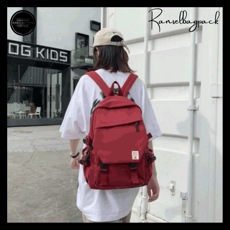 COD TAS RANSEL PRIA&amp;WANITA POLOS TAS SEKOLAH KEKINIAN