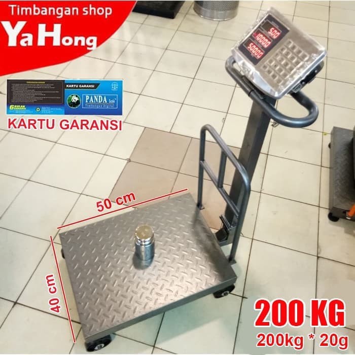 Timbangan Barang Digital Ekspedisi Paket Dengan Roda 40x50cm 200kg 20g