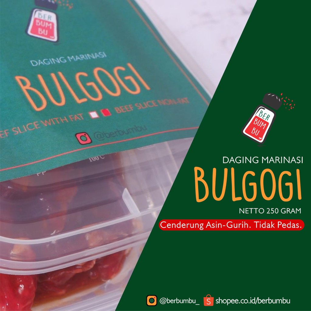 

DAGING SLICE MARINASI ORIGINAL BULGOGI 250 GR DAGING BERBUMBU