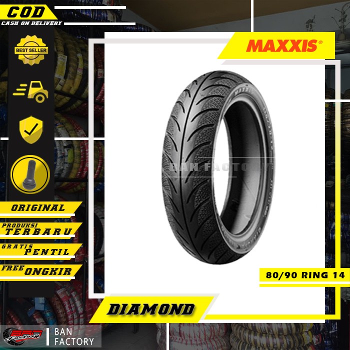Ban Motor Maxxis Ring 14 Matic Ban Tubles Maxxis Diamond 80/90 Ring 14