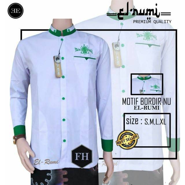 Baju Koko Gus Azmi Syubbanul Muslimin Kemeja Koko Nu Baju Koko Hadroh Baju Koko Nu Kemeja Nu Shopee Indonesia