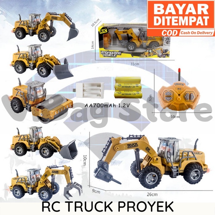 RC Excavator Beko Traktor Buldoser Eskavator Remote Control Remot Kontrol RADAR RDR1105