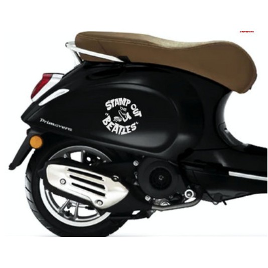 Stiker The Beatles Vespa Scoopy Genio dll Cutting Sticker Motor Mobil
