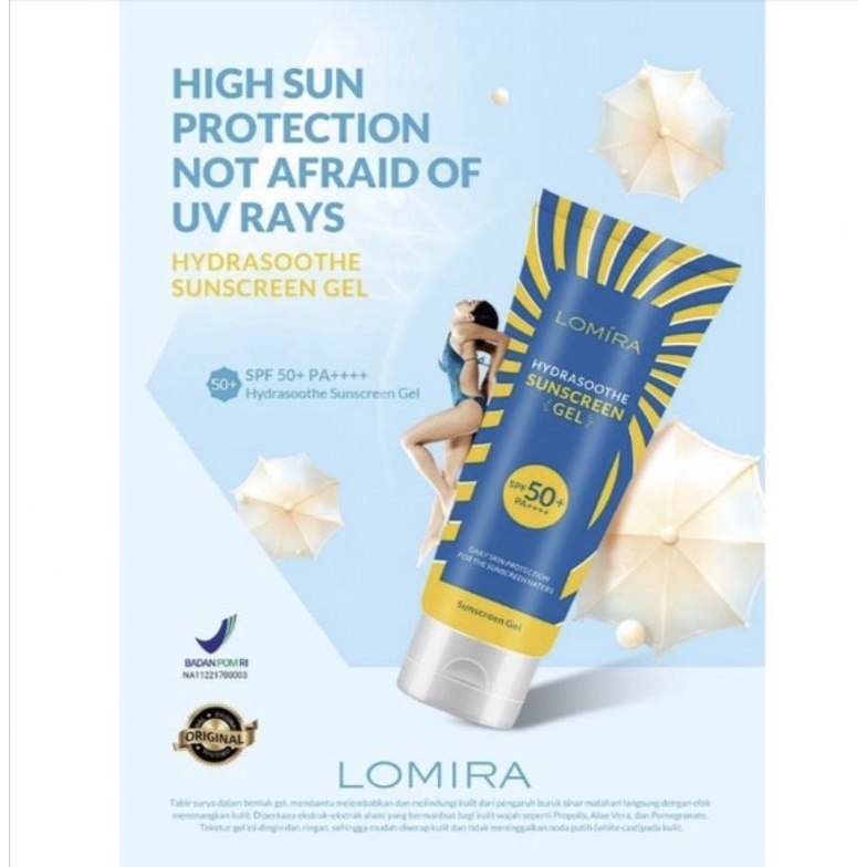 Lomira hydrasoothe sunscreen gel spf 50 PA++++ 50ml