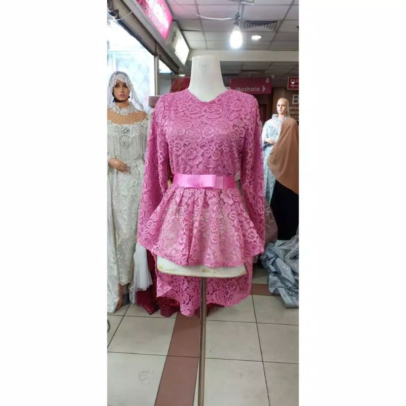 ( HANYA ATASAN ) KEBAYA DEWI BROKAT / KEBAYA AURORA BROKAT MODERN / HIJAU BOTOL / GOLD / MAROON / DUSTY / NAVY / SILVER-4