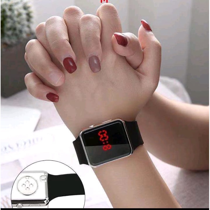 NunuLisaTan - Jam Tangan Wanita Import Murah JAM Wanita korea-LED HITAM FULL