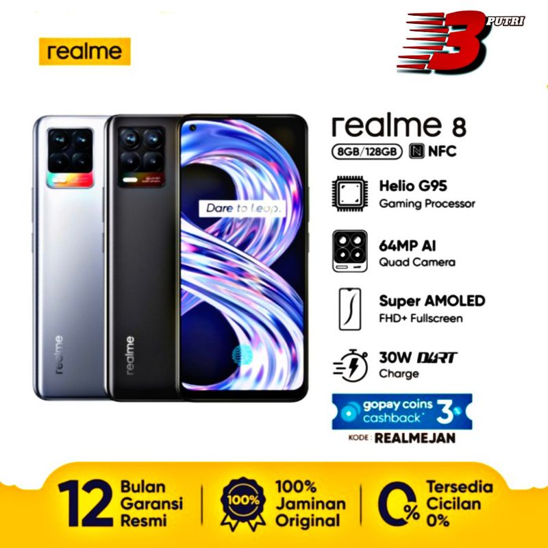 Realme 8 (8/128) &amp; Realme 8 PRO (8/128) Garansi Resmi
