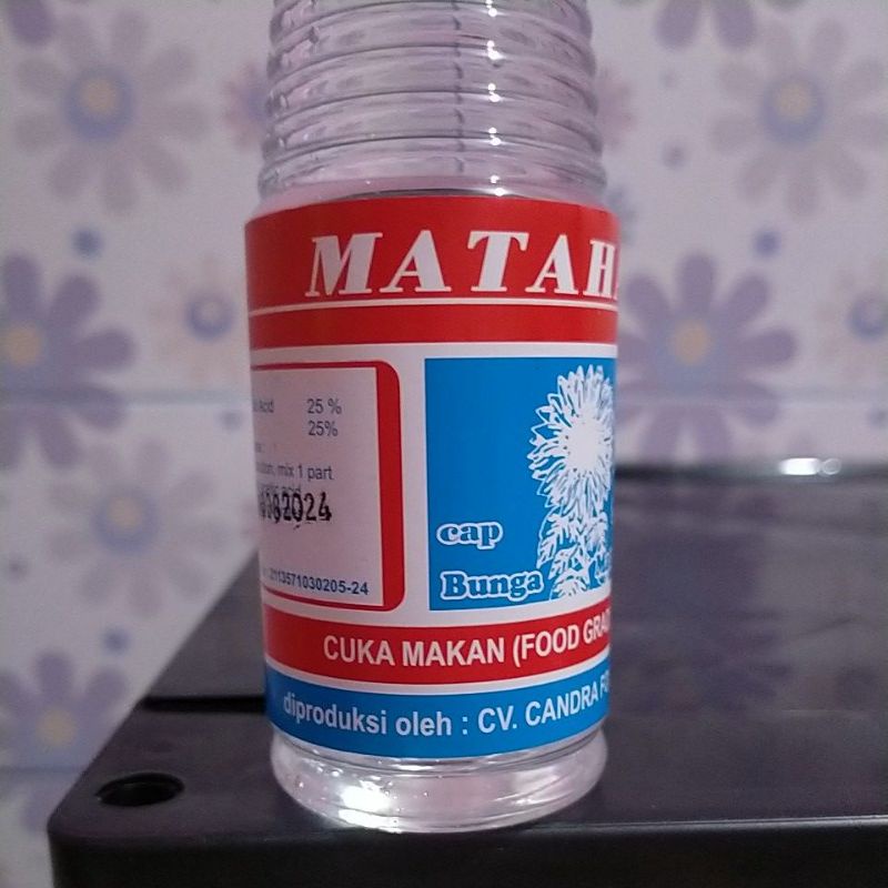 cuka makan cap bunga matahari 150ml,per botol.