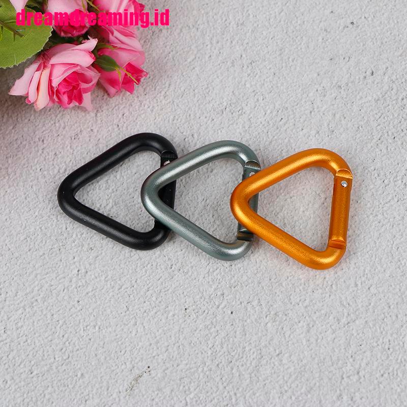 1pc Gantungan Kunci Carabiner Bentuk Segitiga Untuk Outdoor / Camping / Hiking / Climbing