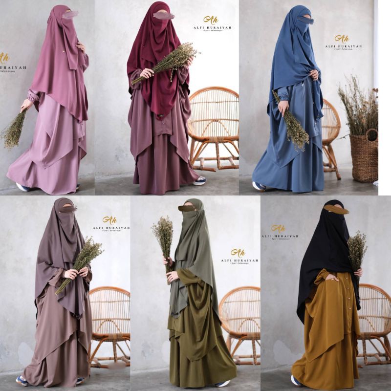 putri tunik set khimar muria by Alfi Huraiyah