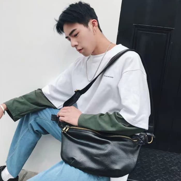 Waist Bag Kulit Pria Tas Kulit Pria Sling Bag Kulit Pria TAZMANIA