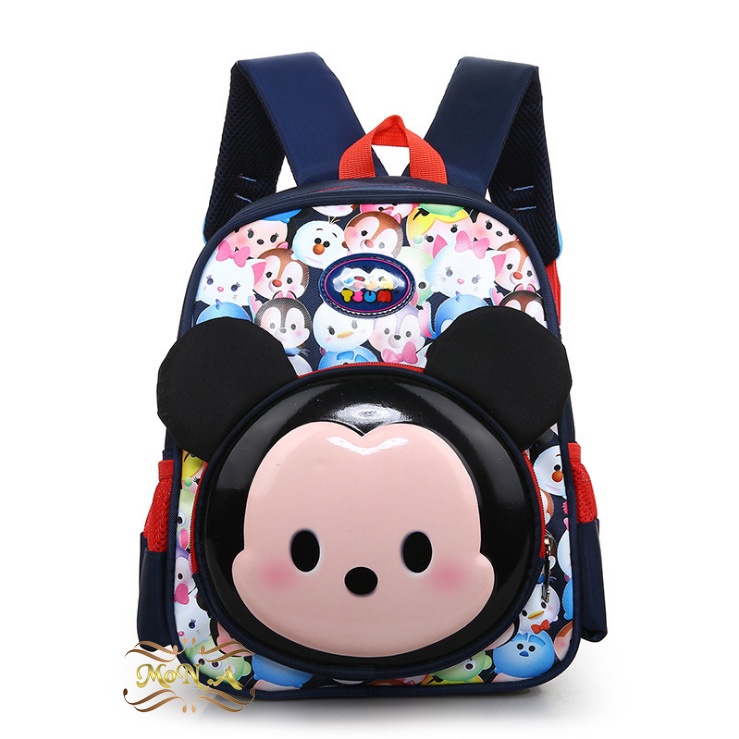 [M.TOYS] Tas Ransel Anak sekolah Paud TK motif timbul 3D Dimensi ukuran 12 Inch M0138