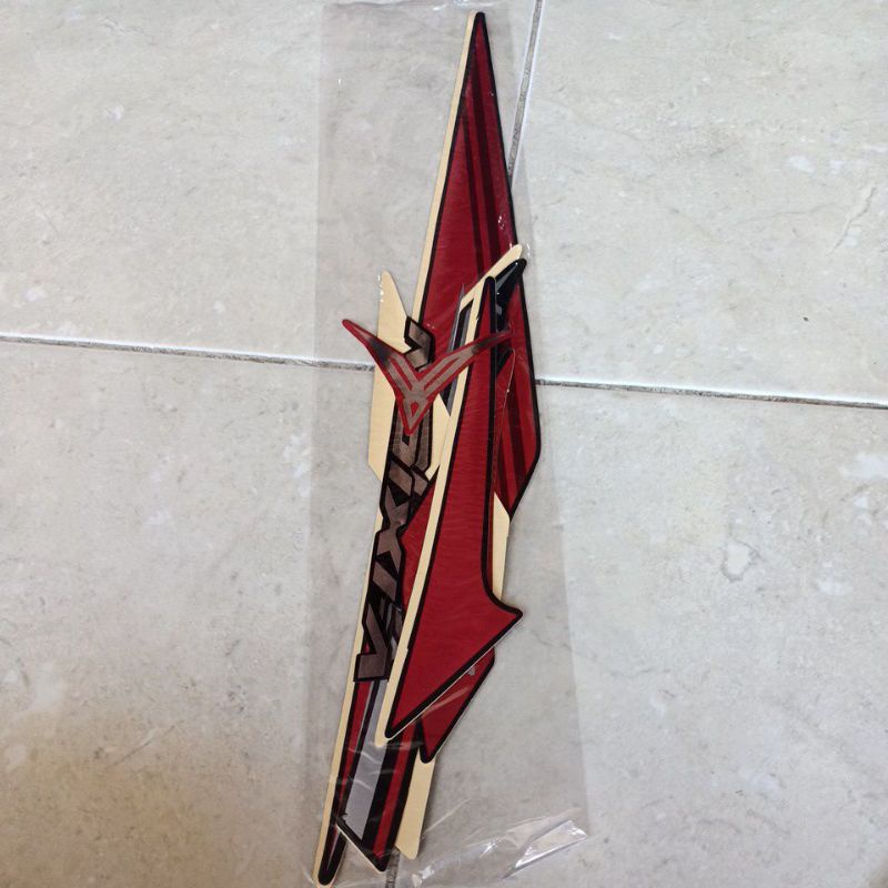 striping stiker les body new Vixion advance 2017 hitam merah