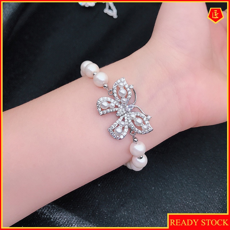 [Ready Stock]High-Grade Fashion Butterfly Pearl Bracelet