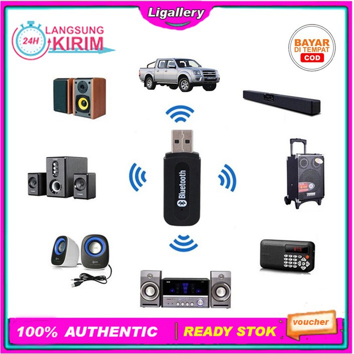 [BISA COD] Bluetooth Audio Receiver Bluetooth Audio Receiver USB Wireless Car Music Speaker