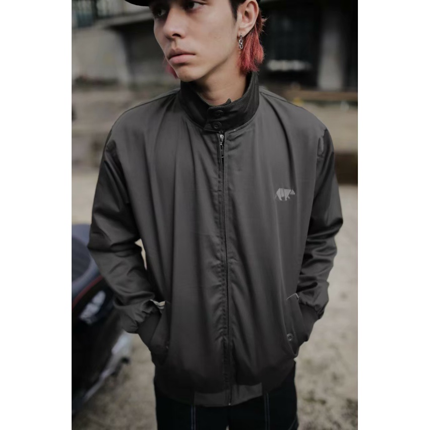 Noise Project - Jaket Harrington Jaket Harrington Canvas Jaket Bomber Jaket Casual Abu