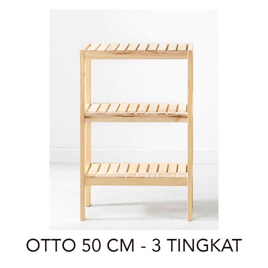 Up Space Otto Wooden Shelf 50 Cm 3 Tingkat / Rak Kayu / Rak Serbaguna / Rak Murah / Rak Sepatu ., ,.