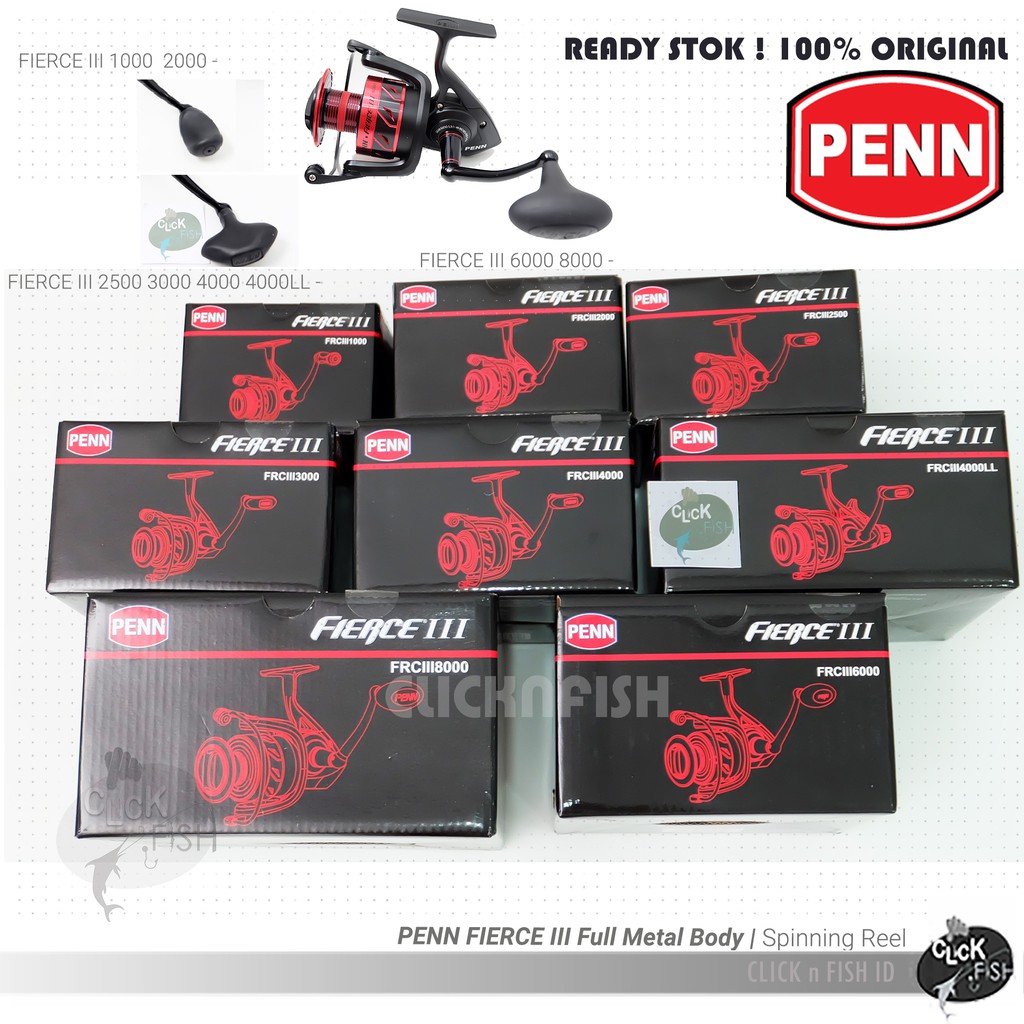 PENN FIERCE III 1000 2000 2500 3000 4000 LL 5000 6000 8000 | Spinning Reel / Ril Pancing Premium