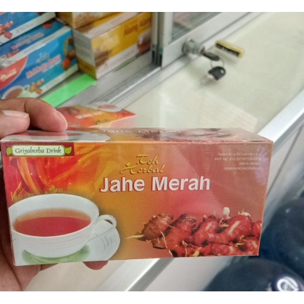 

TEH JAHE MERAH ASLI TAZAKKA.KUALITAS TERPERCAYA isi 20 kantong HALAL BPOM