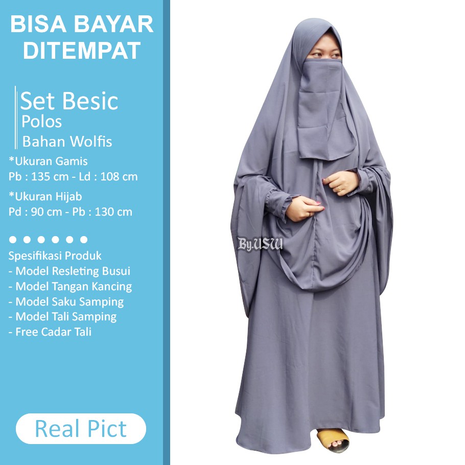 Gamis Set Besic Pols Gamis Set Cadar Polos Gamis Set Hijab Gamis Set Khimar Polos Gamis Terlaris