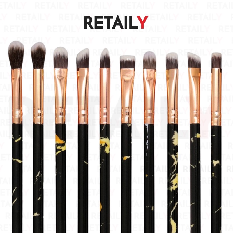 Retaily Kuas SET B Kuas Makeup Set Make Up Brush Kuas Makeup Multifungsi Kuas Concealer Eyeshadow Foundation ISI 10PCS