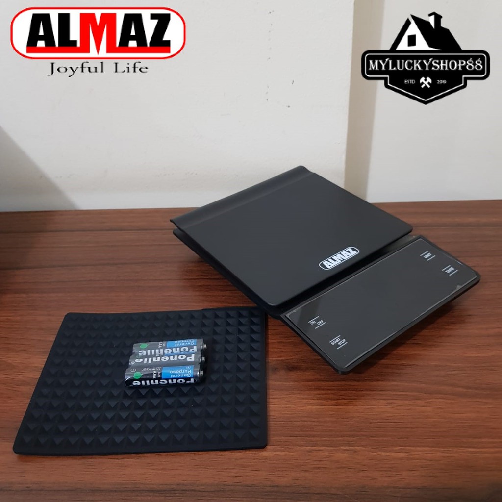 Almaz Digital Touch Coffee Scale Timbangan Kopi Dapur 3Kg