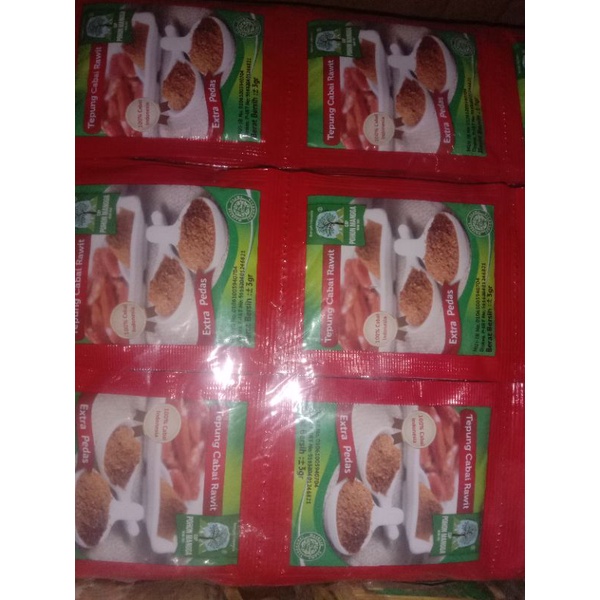 Cabai Bubuk Tabura 1 Renteng / Cabai Bubuk 500 x 12 Sachet