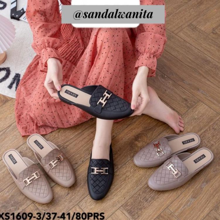 Sandal Jelly Wanita Selop Tertutup Mules Import 1609 [SZL.26Au22ѕ]