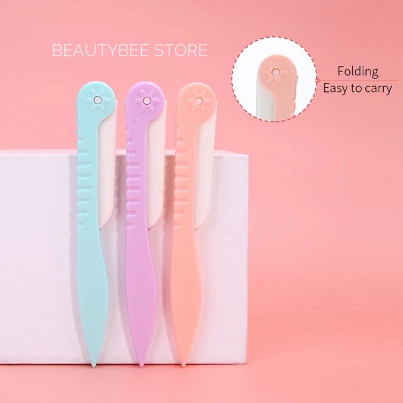 PENCUKUR ALIS / EYEBROW RAZOR LAMEILA ISI 3 PCS + CASE A0369