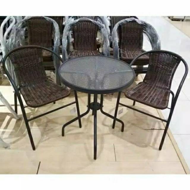 COLORADO SET KURSI DAN MEJA TERAS INFORMA - COKELAT TUA