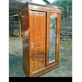 Lemari baju 2 pintu sliding almari pakaian baju pintu 2 sliding dan 1 pintu kaca
