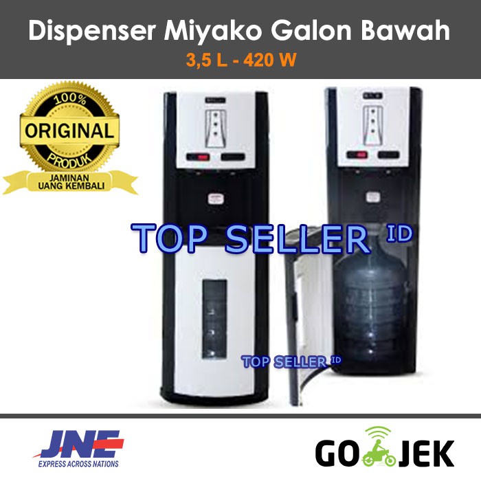 Dispenser Air Galon Bawah Miyako WDP 300 Tinggi Tempat Water Kran Hot Normal Pemanas Masak Panas