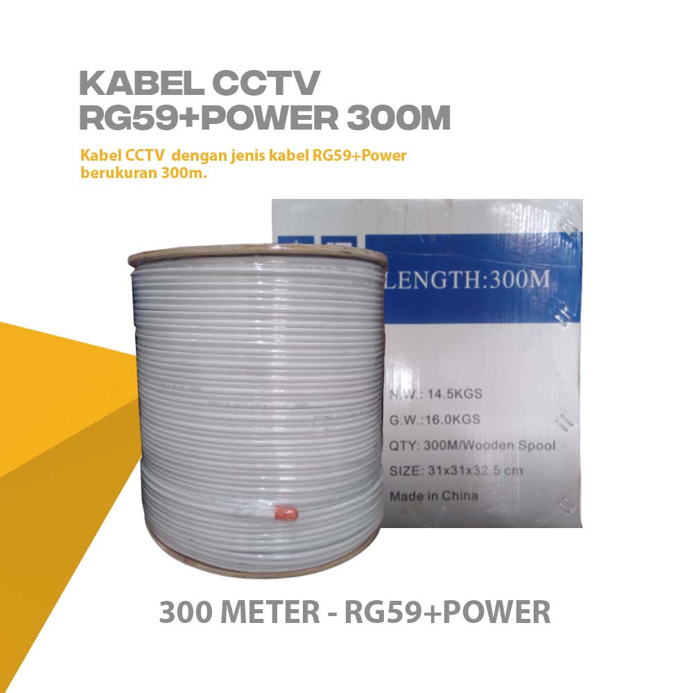 KABEL CCTV RG59 HISTAR+POWER 300 METER