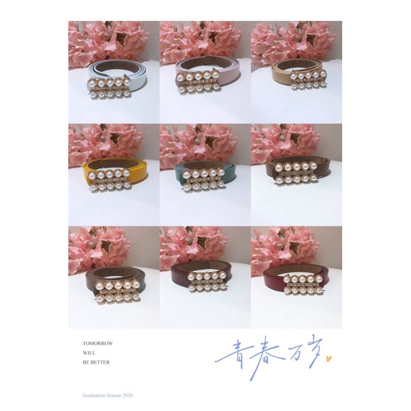 Belt Kulit Mutiara / Belt kulit