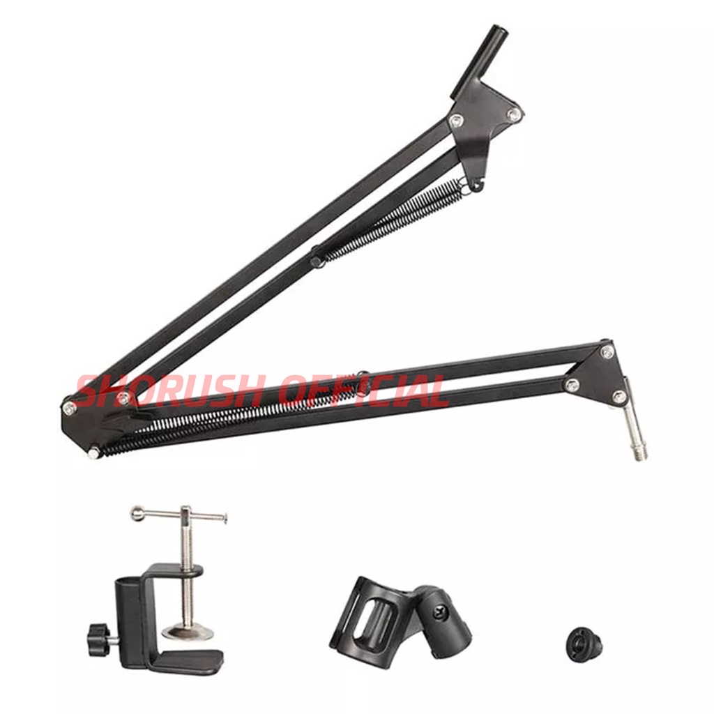 Shorush Arm Stand NB-35 Suspensi Mikrofon Stand mic BM800 BM700 Jepit Meja Stand Lipat Suspension Microphone