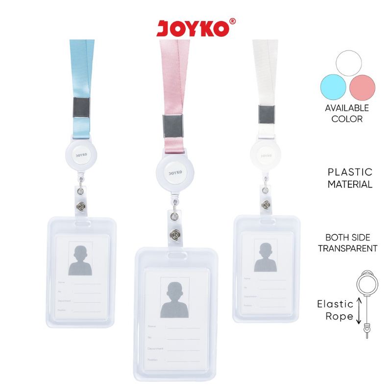 

JOYKO NAME TAG ID CARD HOLDER GANTUNGAN TEMPAT KARTU NAMA TANDA PENGENAL IDENTITAS PLASTIK KERAS TEBAL KAKU