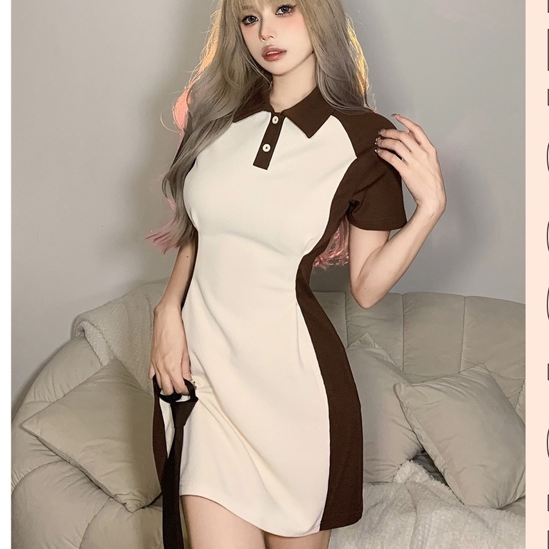 【AMY J】Summer Street Fashion Slim High Waist Dresses 7464