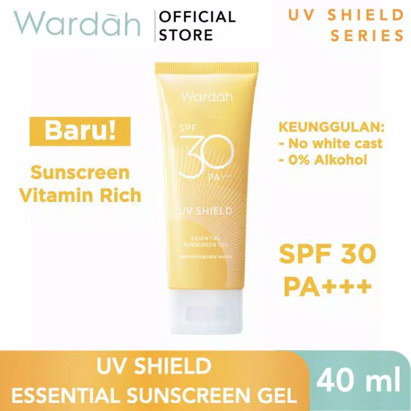 WARDAH UV Shield SPF 30 PA+++ SPF 50 PA+++  40ML wardah sunscreen / wardah uv shield sunscreen gel