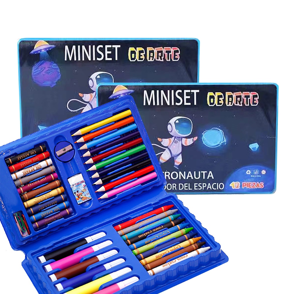 

Jens&Jeff - Art Set Isi 42 Pcs Pensil Warna/Set Crayon Full Set Alat Lukis/ Set Warna Murah