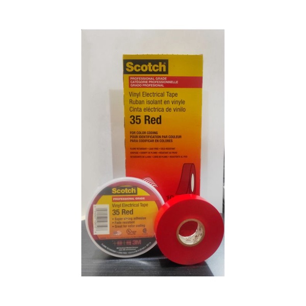 3M Scotch 35 Vinyl Electrical Tape Red