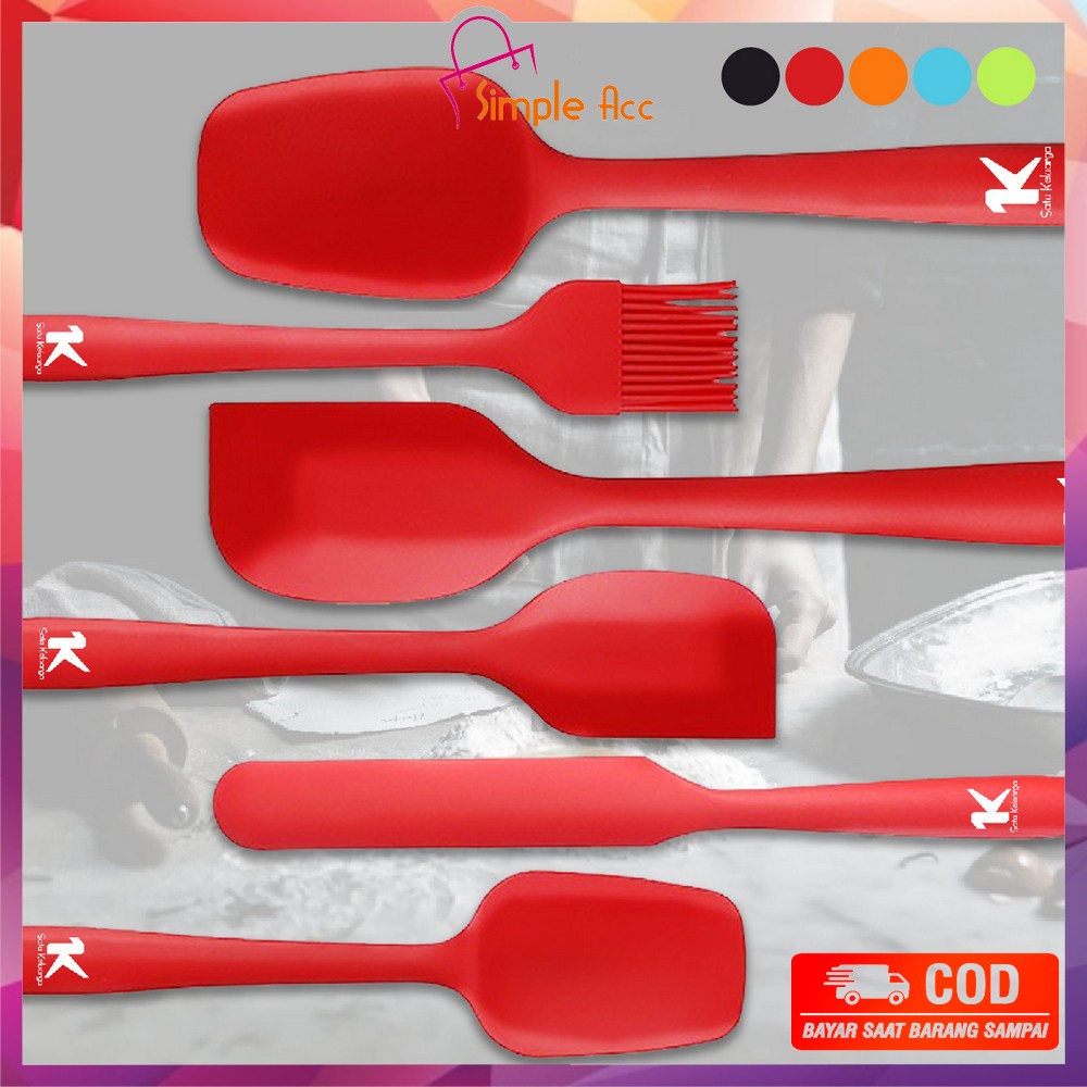 DO-C276 Spatula Silikon Tahan Panas Set 6IN1 Sutil Silicone Set
Lengkap / Peralatan Dapur Kitchen Tool / Kitchen Utensil Set