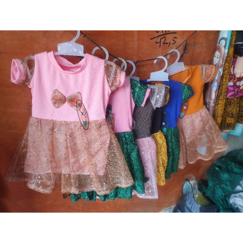 Baju Brukat Kombi Anak Size S Usia 1-2 Tahun