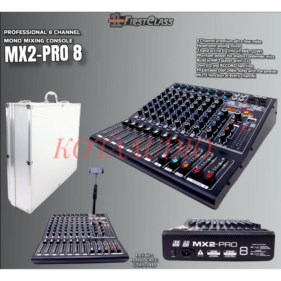 MIXER AUDIO FIRSTCLASS MX2 PRO8 / MX2PRO8 FIRST CLASS 8CH FREE KOPER