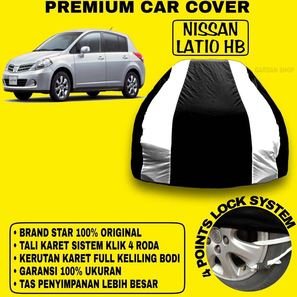 Body Cover NISSAN LATIO HB Sarung Strip SILVER Penutup Pelindung Bodi Mobil Nissan Latio Hatchback PREMIUM