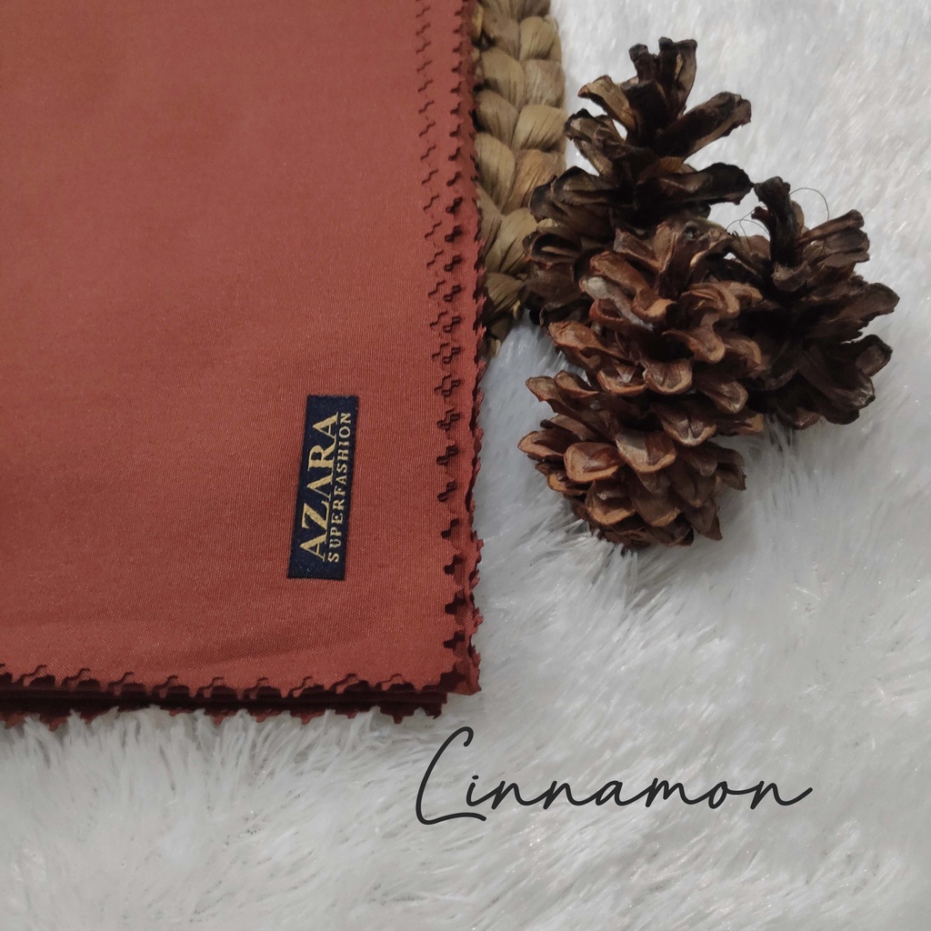 HIJAB AZARA VOAL LASERCUT, VOAL AZARA, JILBAB SEGI EMPAT AZARA VOAL LC, AZARA VOAL JAPAN LC-Cinnamon