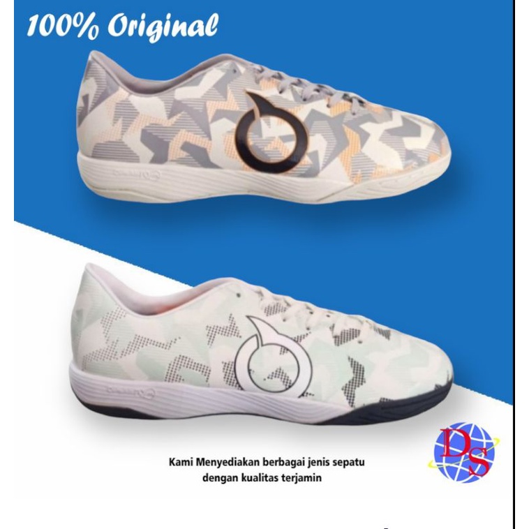 ORTUSEIGHT JOGOSALA STORM BREAKER WHTIE GREY / SEPATU FUTSAL ORTUS ORIGINAL / SEPATU OLAHRAGA PRIA O