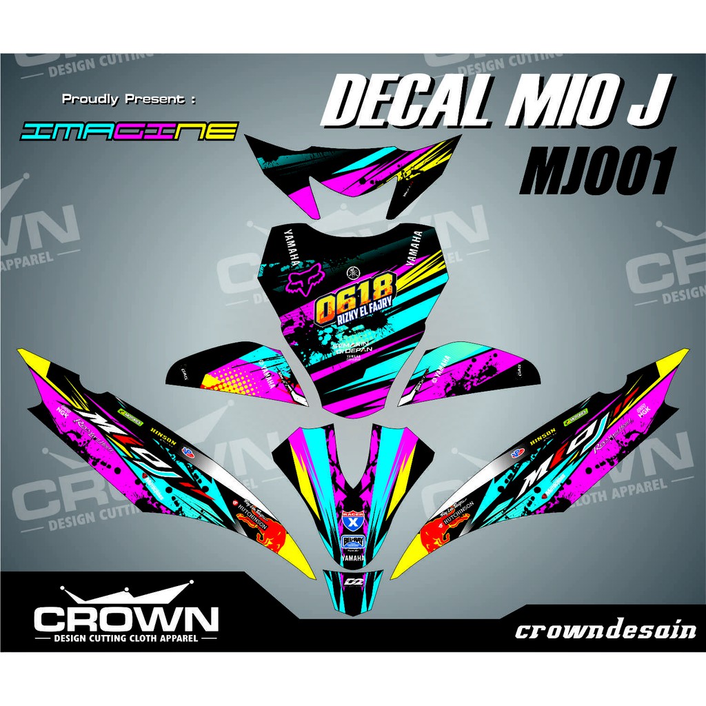 Sticker Decal Mio J Racing X Shopee Indonesia